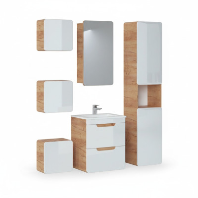 Diseño de muebles de baño Juego de 6 piezas. Armario Lavabo