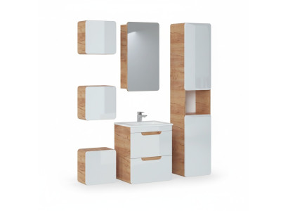 Diseño de muebles de baño Juego de 6 piezas. Armario Lavabo