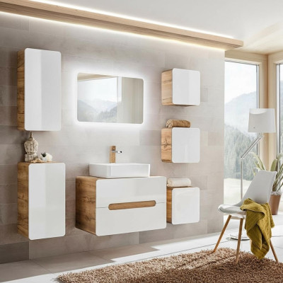 Diseño de muebles de baño juego de 7 piezas. Armario Lavabo
