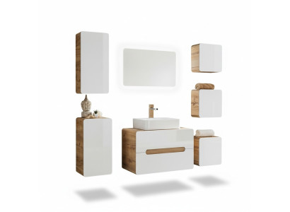 Diseño de muebles de baño juego de 7 piezas. Armario Lavabo