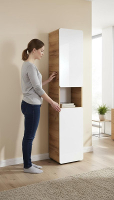 Estantería de baño Armario alto colgante de 170 cm Armario de baño