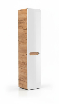 Armario de pared Armario de baño Armario alto colgante con cesto de ropa.