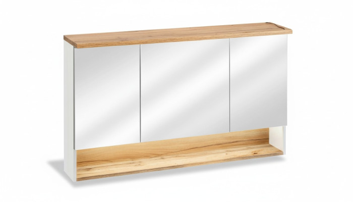 Armario de espejo armario de pared armario de baño con espejo de 120 cm LED