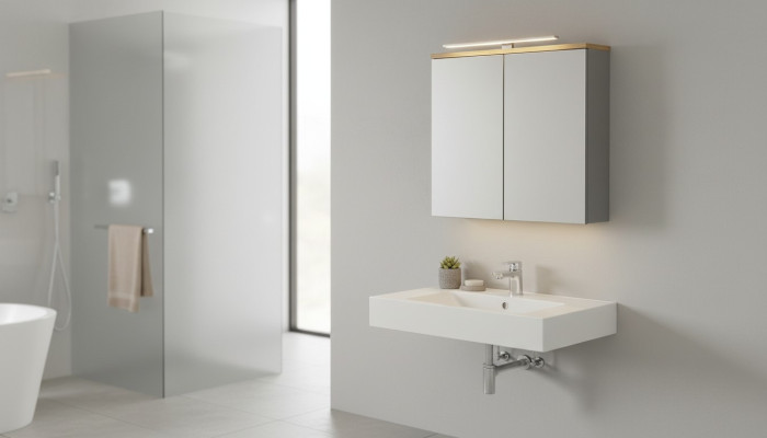 Armario con espejo para la pared de 80 cm de baño