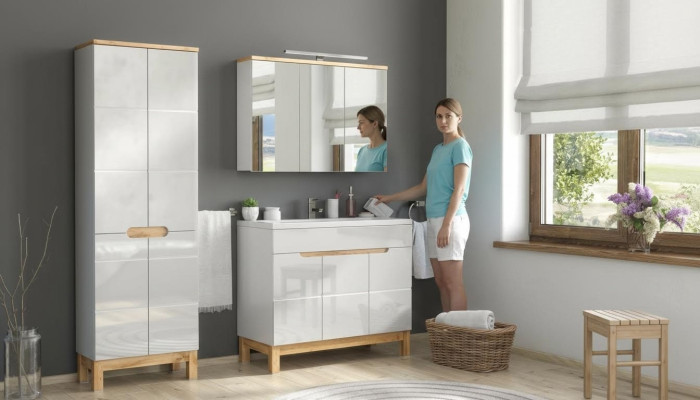 Diseño de muebles de baño Juego de baño Armario Lavabo Conjunto de muebles de baño de 3 piezas.