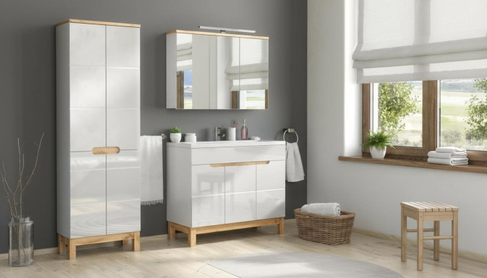 Diseño de muebles de baño Juego de baño Armario Lavabo Conjunto de muebles de baño de 3 piezas.