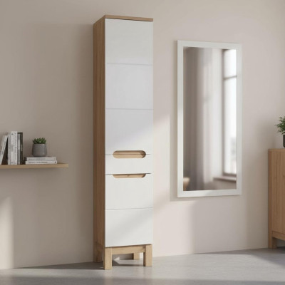 Armario alto estantería de baño 187x35x33 cm
