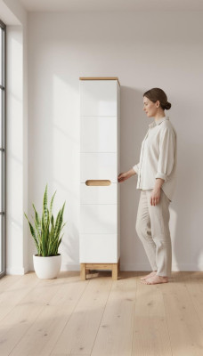 Armario alto Estante para baño Gabinete de baño Muebles de baño Estantes de baño