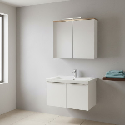 Armario de espejo para la pared, armario de baño con espejo de 80 cm.