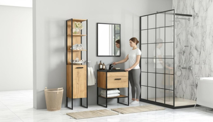 Diseño de muebles de baño Set de 5 piezas. Gabinete Lavabo.