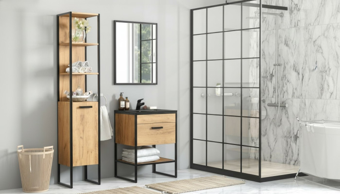 Diseño de muebles de baño Set de 5 piezas. Gabinete Lavabo.
