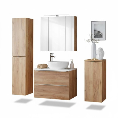 Diseño de muebles de baño Juego de 4 piezas Armario Lavabo