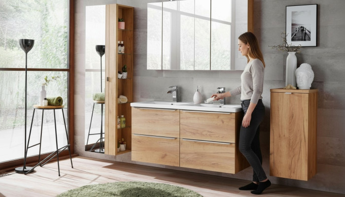 Armario de espejo de pared mueble de baño con espejo de 60 cm estante