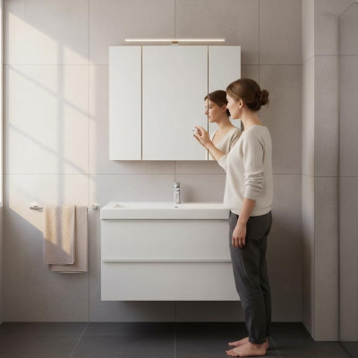 Armario con espejo Armario de baño Espejo de baño 80x16x75 cm Armarios