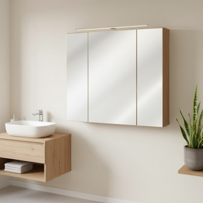Armario con espejo Armario de baño Espejo de baño 80x16x75 cm Armarios