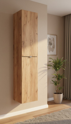 Mueble de baño de alta calidad, armario alto, muebles de baño de madera de lujo.