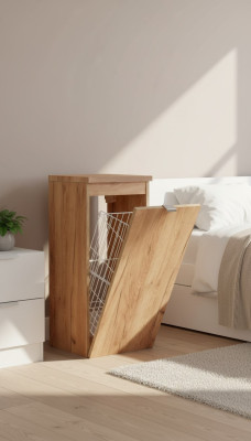 Armario colgante universal con cesto de ropa para baño