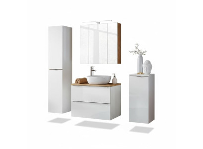 Diseño de muebles de baño, baño 4 piezas. Conjunto de muebles y decorativos. Armario y lavabo.