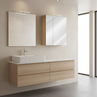 Armario con espejo mueble de baño espejo de baño 60x16x75 cm armarios