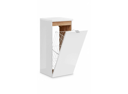 Mueble colgante de armario universal, mueble de baño decorativo con una cesta de ropa.