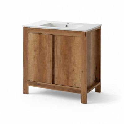 Conjunto de muebles de baño de 80 cm Lavabo con armario Decorativo moderno Lavamanos.