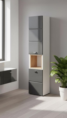 Armario de baño Muebles de baño Armario Armario alto Armario de baño Estante decorativo