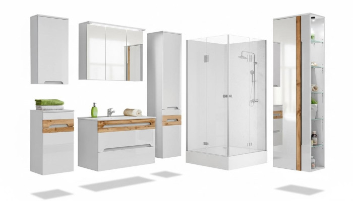 Diseño de muebles de baño Juego de 6 piezas para baño Decoración Armario Lavabo