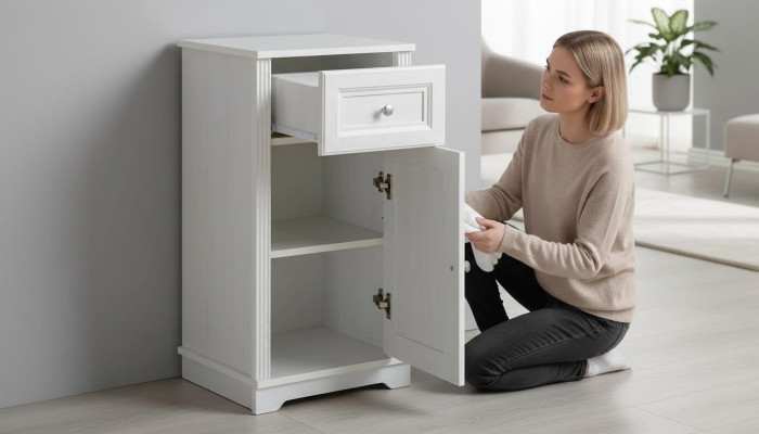 Mueble de baño bajo armario de baño blanco de 81 cm gabinete muebles de baño colgante baño nuevo