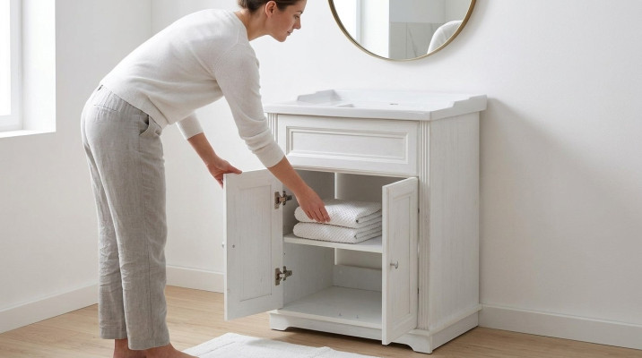 Muebles de baño de estilo antiguo lavabo del país casa de campo baño 60 cm lavabo
