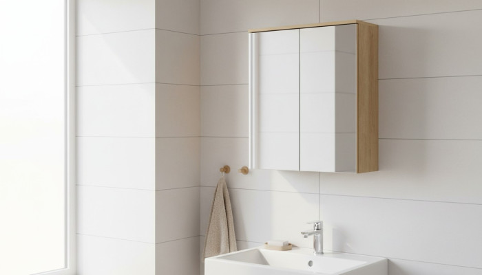 Espejo de baño con decoración mural Aparador Colgante Armario de pared Armario de baño