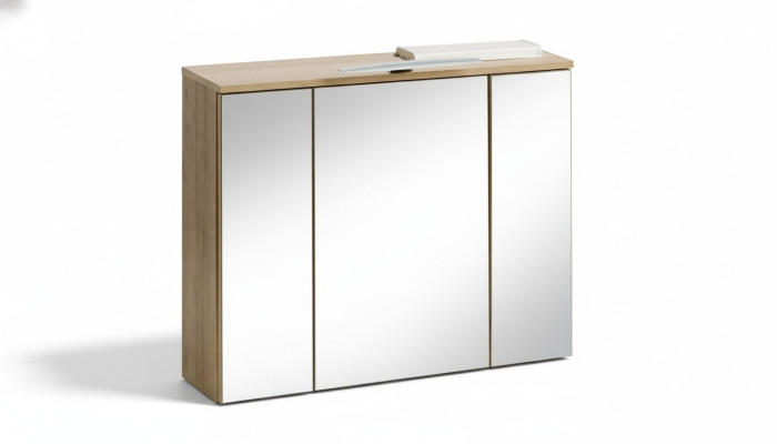 Armario con espejo gabinete de pared gabinete de baño decoración con espejo 80 cm LED
