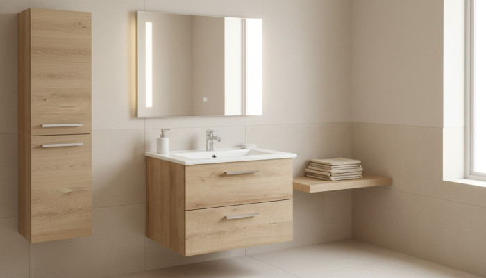 Fregadero suspendido, muebles de baño de alta calidad, tocador, lavabo, lavamanos de 60 cm.
