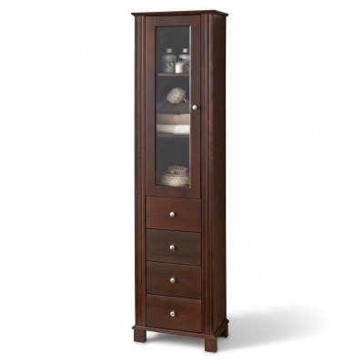 Armario de baño de alta calidad Armario alto Muebles de baño de madera decorativos de lujo