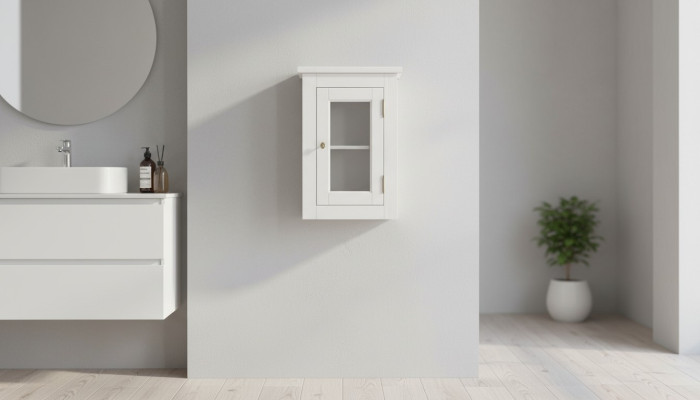 Baño Muebles de baño Estante Armario Armarios claros Farmacia Madera