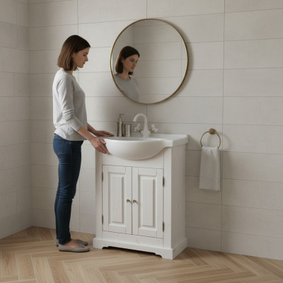 Lavabo Lavabo de cerámica Lavamanos Decorativos para baños
