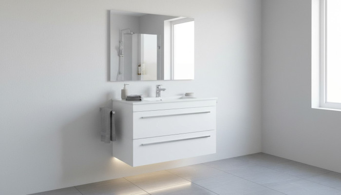 Lavabo suspendido, muebles de baño de alta calidad, decorativos y modernos.