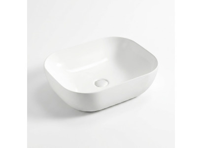 Lavabo de cerámica moderno Lavabo de encimera decorativo Blancorecitación