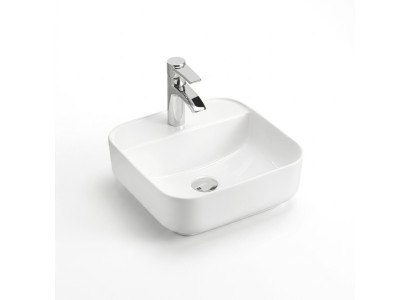 Lavabo de cerámica Lavamanos Lavabo de sobremesa Blanco Lavabo