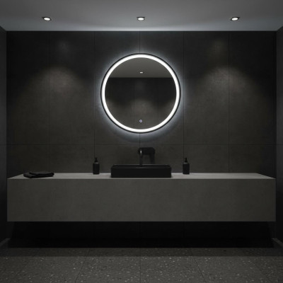 Fregadero de cerámica negro, encimera de mesa para lavabo.