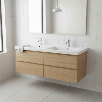 Doble lavabo de cerámica Lavabo encimera de cerámica