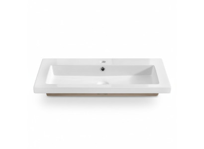 Lavabo de cerámica decorativo Encimera de lavabo encimera de lavabo blanco