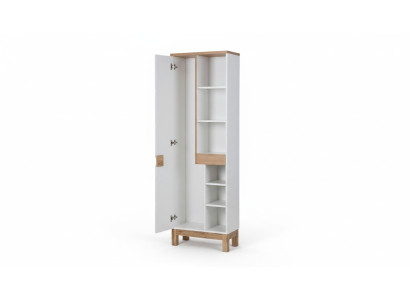 Mueble de baño Armario alto Armario Almacenamiento Decorativo Baño Blanco
