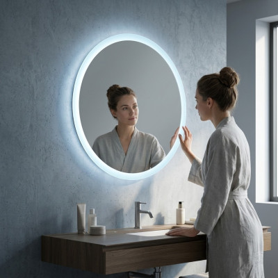 Espejo redondo con luz LED Espejo de baño Espejo de baño con iluminación