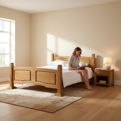 Estilo antiguo Cama clásica Cama doble Camas Dormitorio Madera 60/180cm