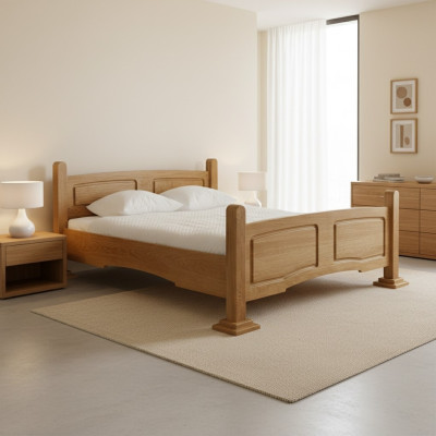 Estilo antiguo Cama clásica Cama doble Camas Dormitorio Madera 60/180cm