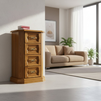 Clásica cómoda decorativa, cómoda, armario de cómoda, mueble de aparador.