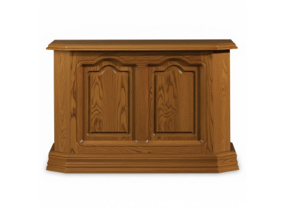 Mesa consola de madera marrón con cajón y estante, mesa auxiliar aparador