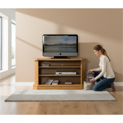 RTV Cómoda de estilo antiguo TV Nuevo Armario de TV Hi Fi de lujo de 120 cm