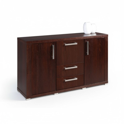 Clásica cómoda de madera marrón, cómodas, armario de cómoda.