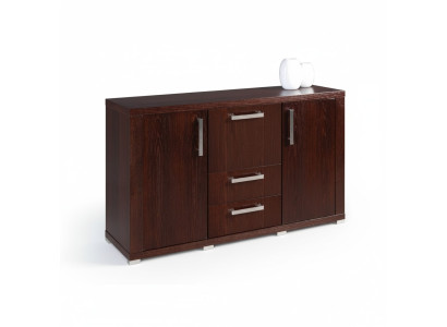 Clásica cómoda de madera marrón, cómodas, armario de cómoda.